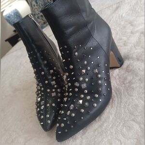 Sam Edleman Black Studded Leather Boots